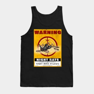 NIGHT RATS STUDOS WARNING POSTER YELLOW Tank Top